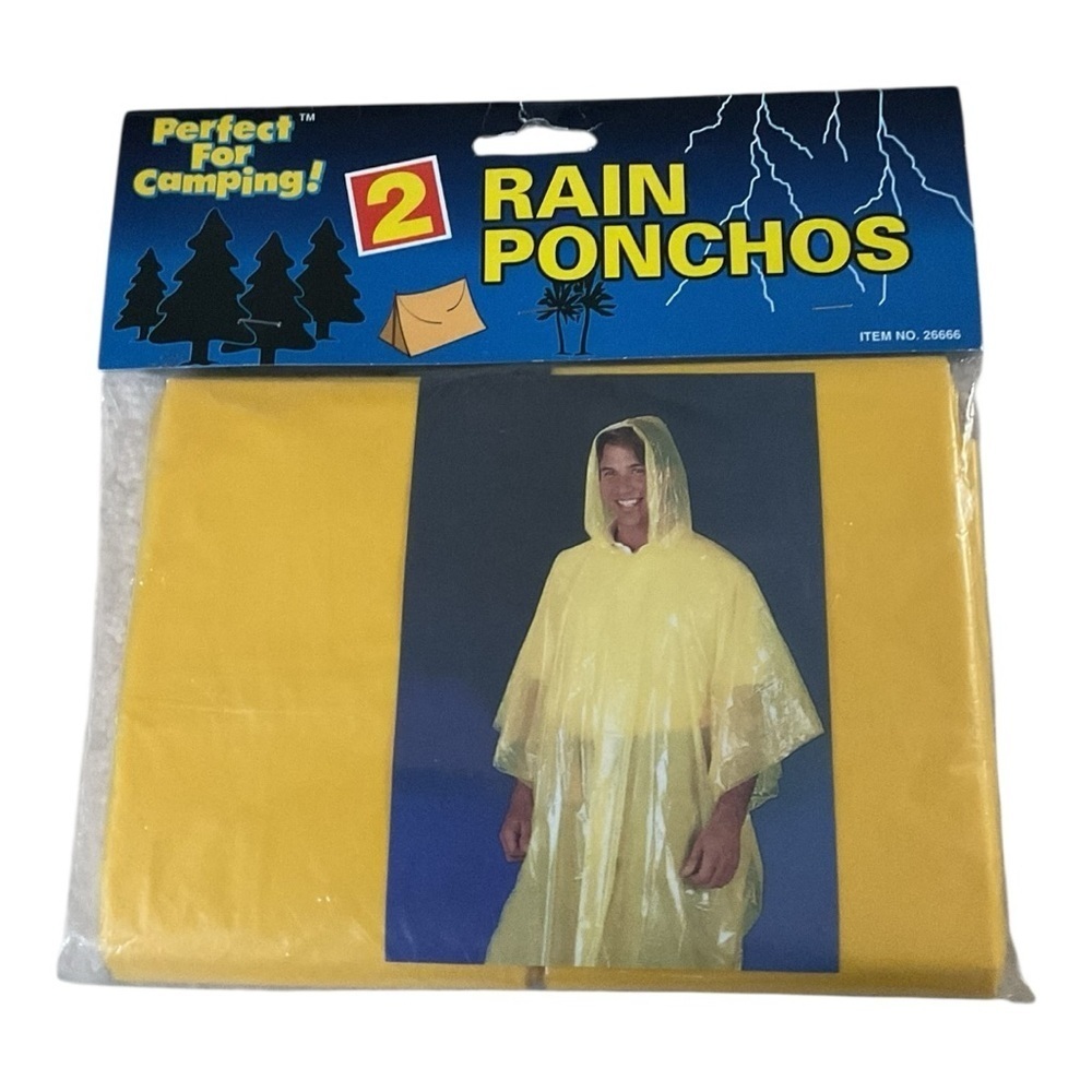 Vintage “2 Rain Ponchos” Pack – 1994 Lafitte Garner – Sealed Package